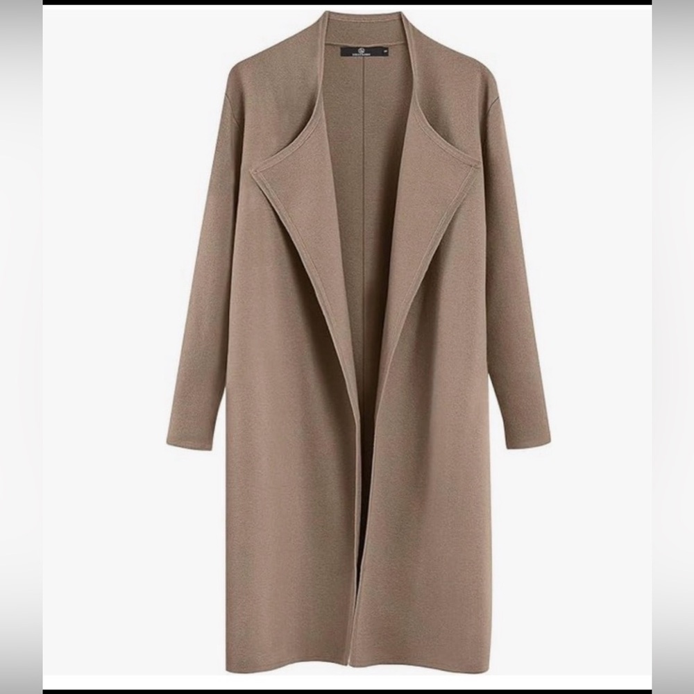 Women's Tan Cardigan Sweater - Picture 3 of 13